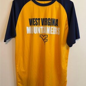 Pro Edge Yellow and Blue West Virginia Mountaineers Tee